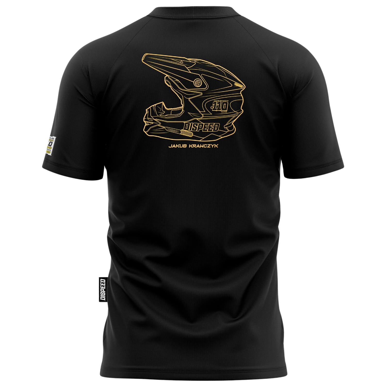 Bawełniany Czarny T-shirt TEAM #110 - obrazek 2